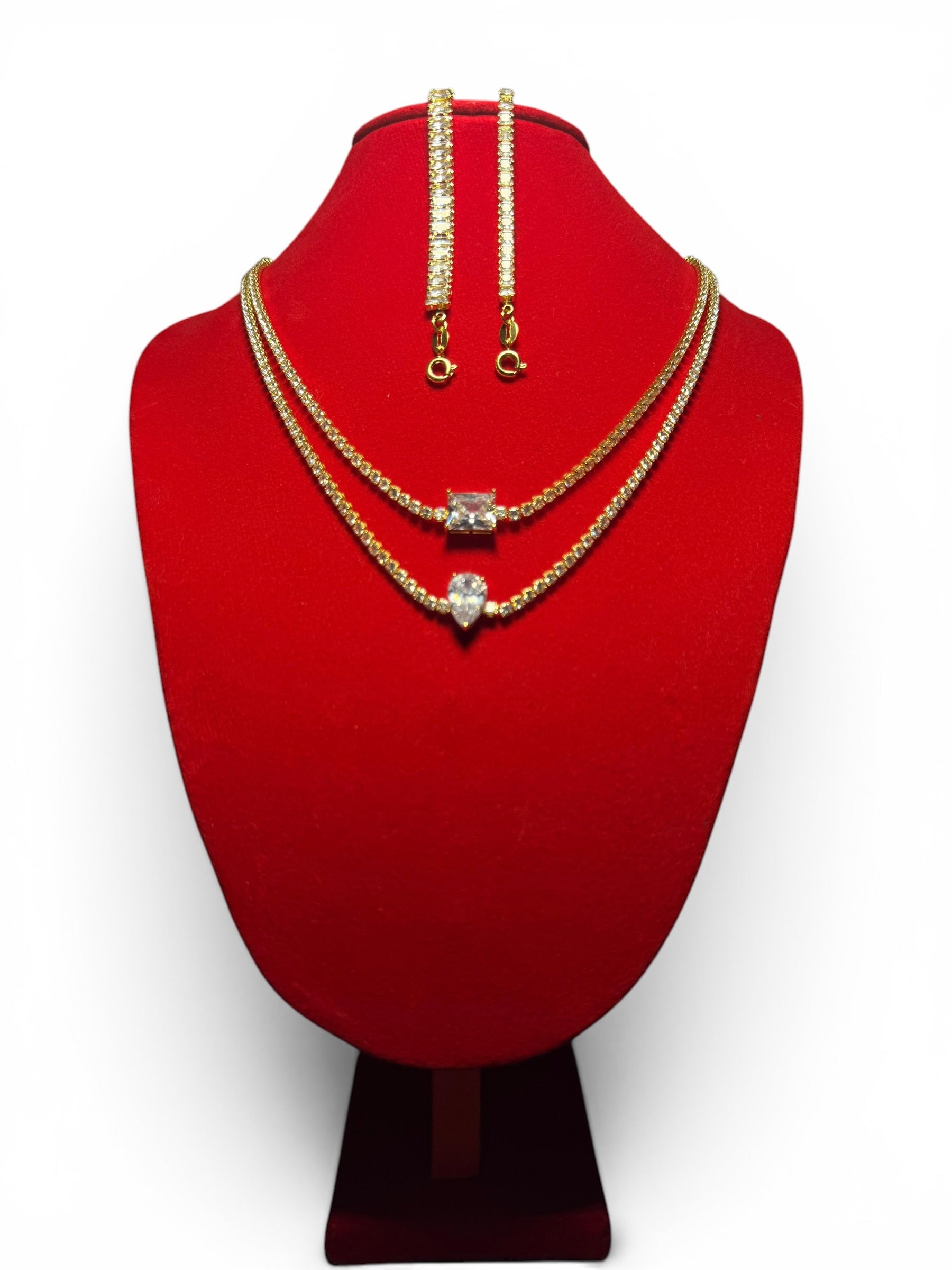 Lote de oro goldfield 18k | 2 cadenas - 2 brazaletes tenis