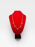 Collar de oro goldfield 18k con corazones brillantes