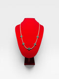 Collar de plata SL925 con trebol verde