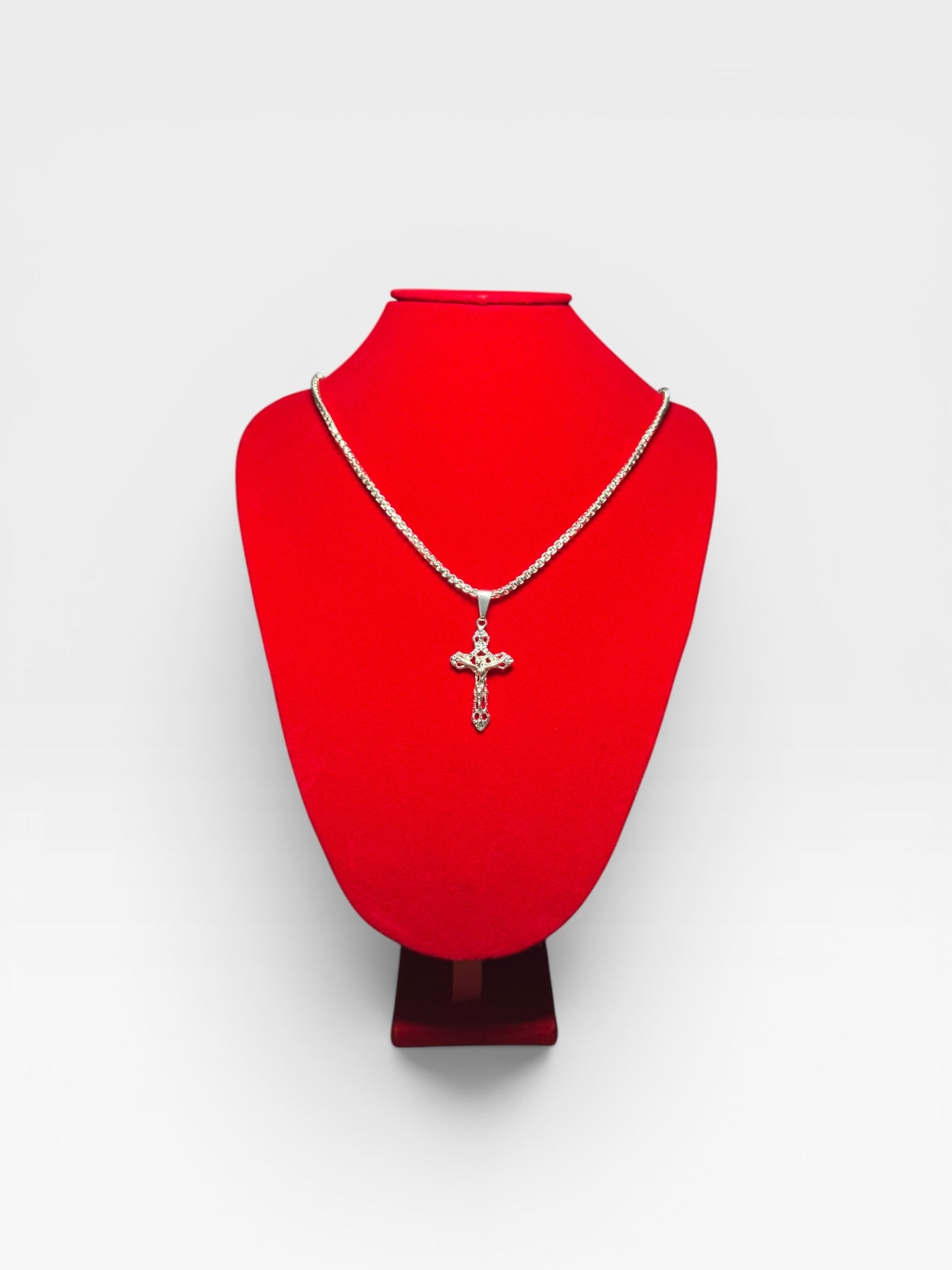 Collar de plata SL925 con colgante cruz