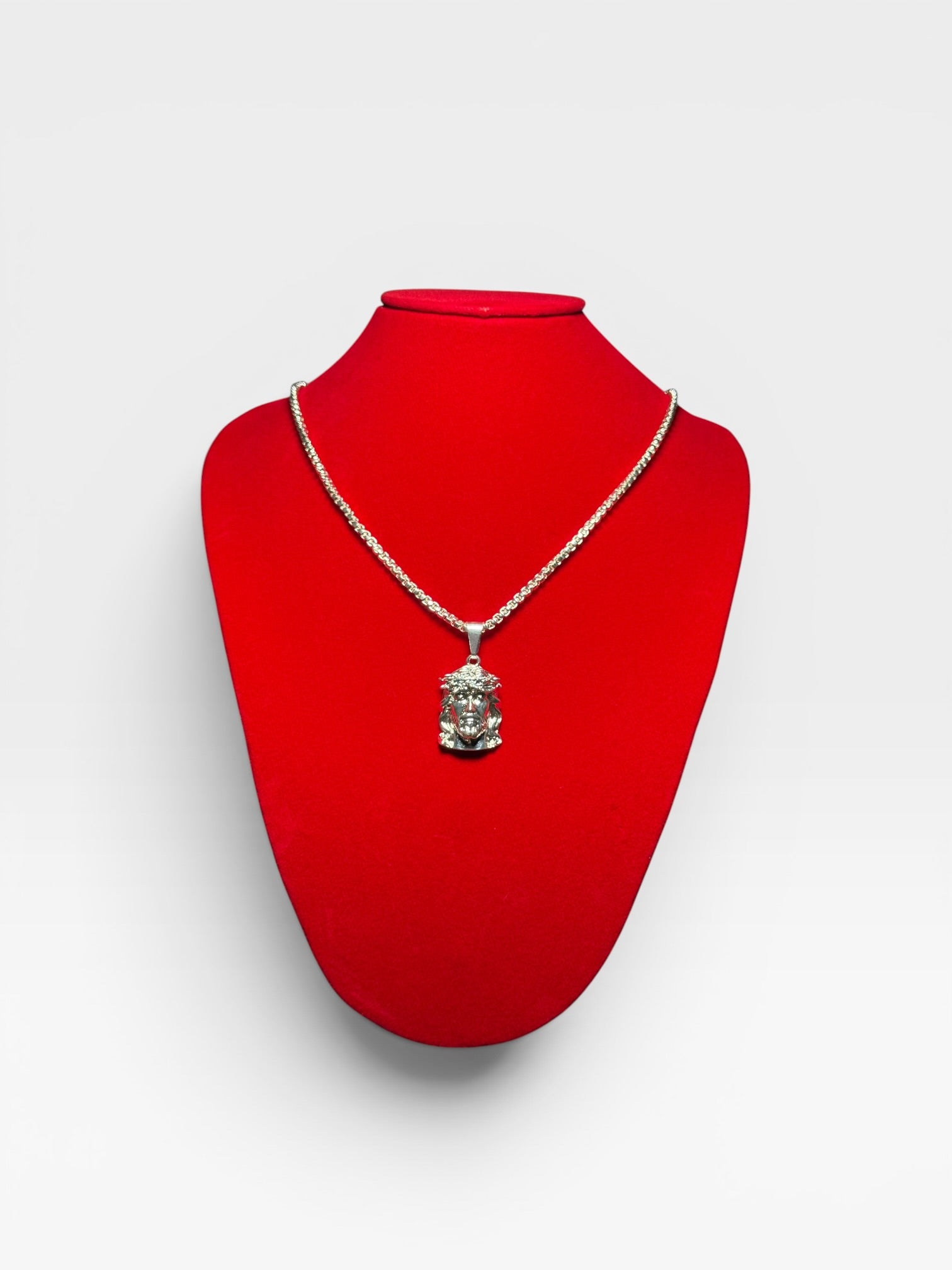 Collar de plata SL925 con colgante cristo