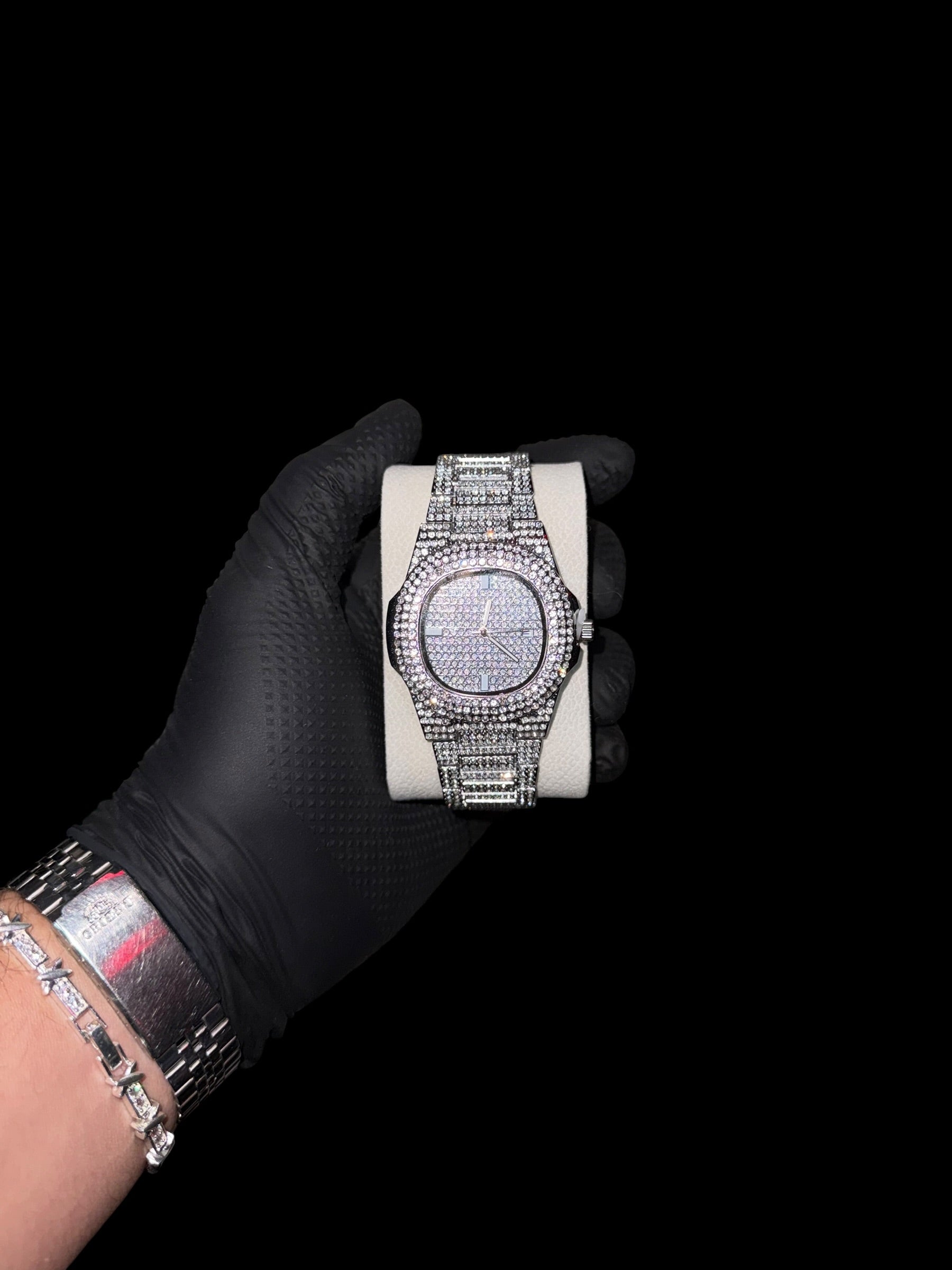 Reloj de hombre completo de brillos